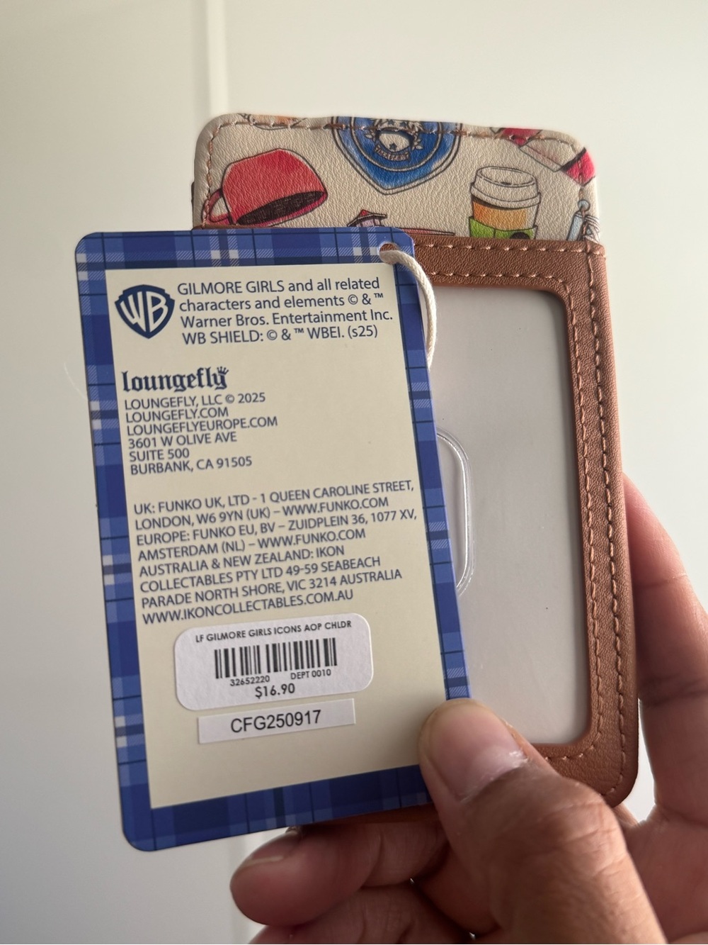 Loungefly Luke's Diner Card Holder - Orange, Tan, Cream, Blue - Picture 2 of 4